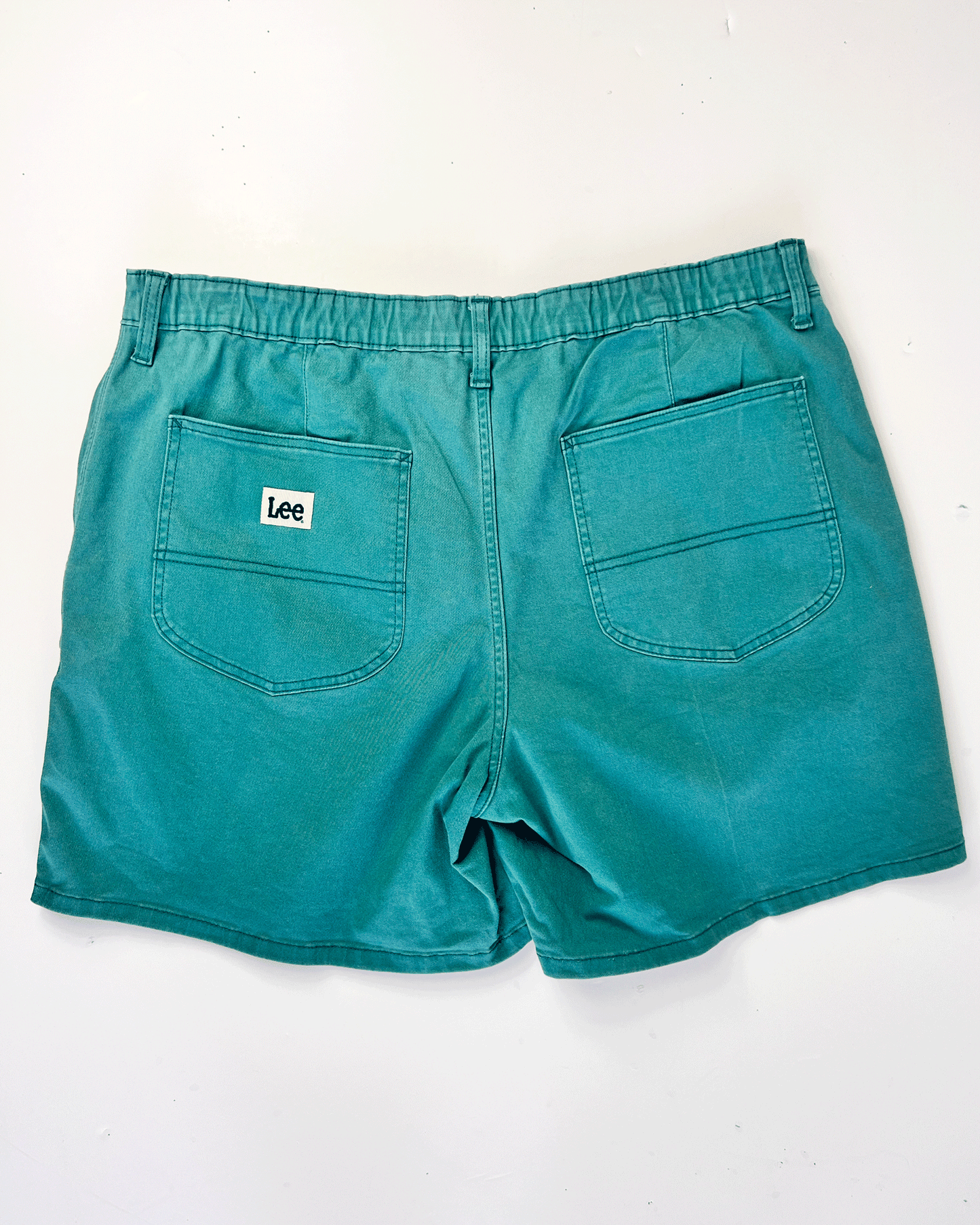 Lee Heritage Turquoise Denim Midi Shorts - UK 18