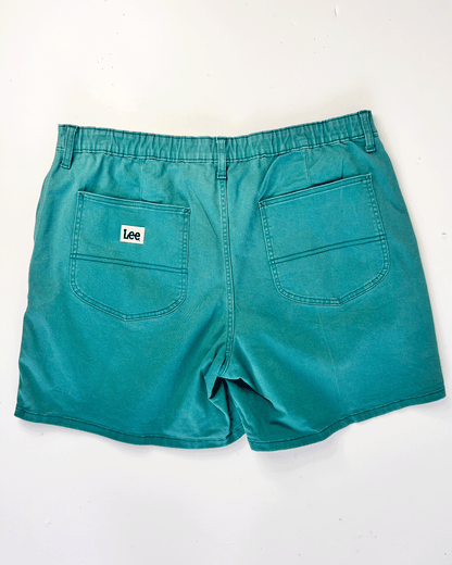 Lee Heritage Turquoise Denim Midi Shorts - UK 18