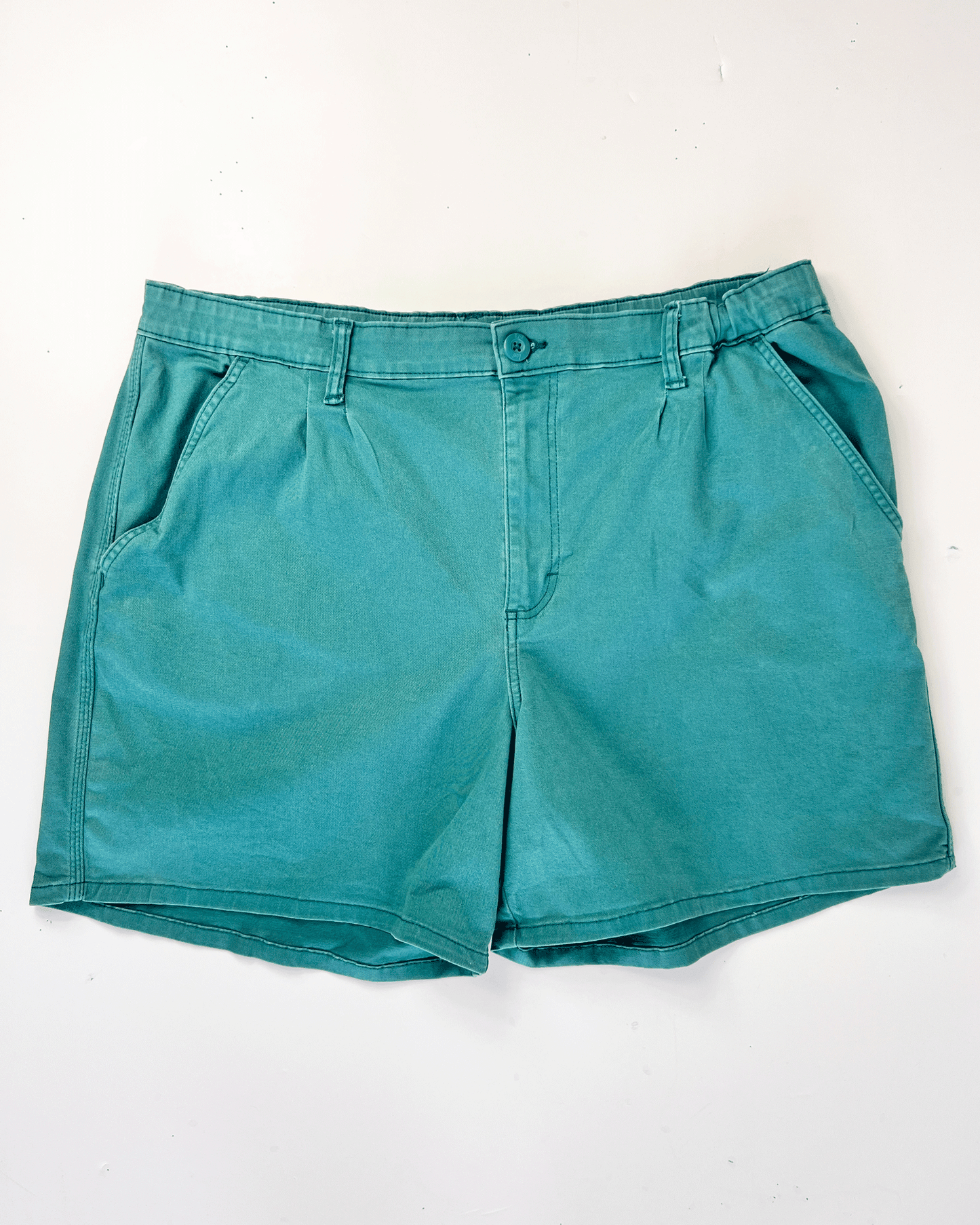 Lee Heritage Turquoise Denim Midi Shorts - UK 18