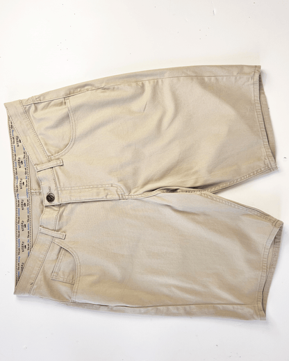 Beige Lee Riders Midi Denim Shorts - UK 16