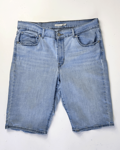 Light Blue Levis Denim Bermuda Shorts - UK 14