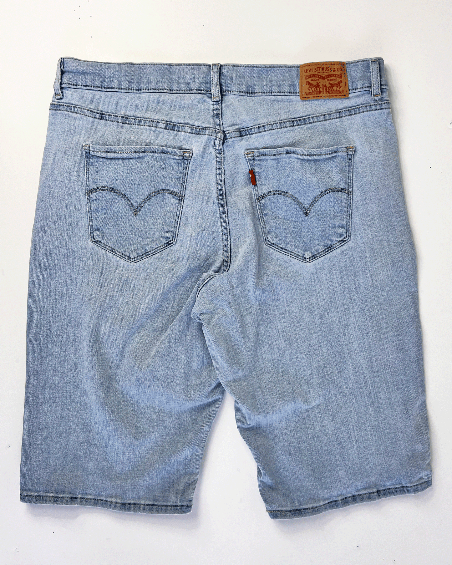 Light Blue Levis Denim Bermuda Shorts - UK 14