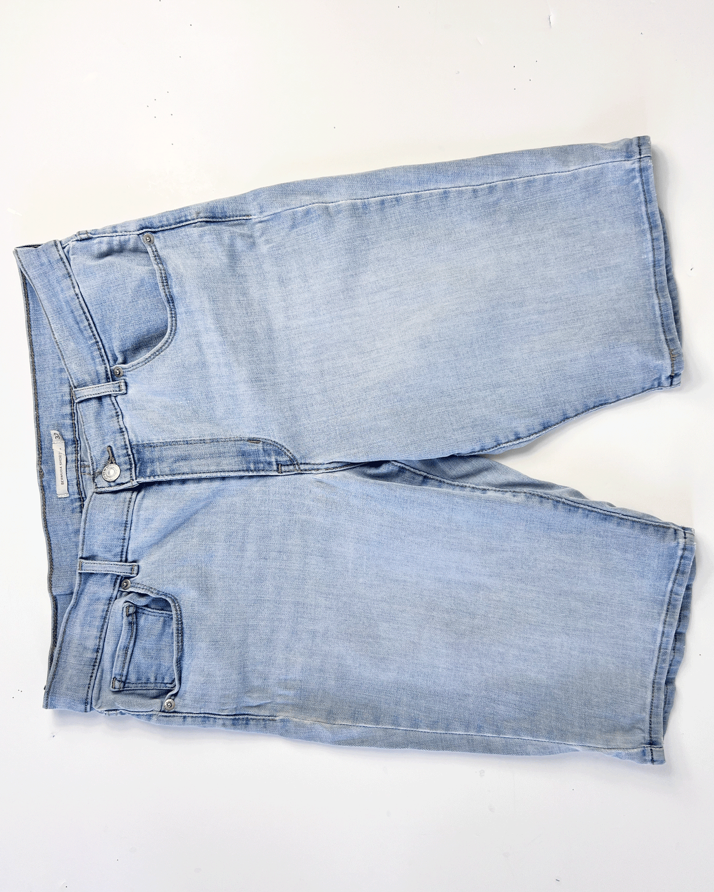 Light Blue Levis Denim Bermuda Shorts - UK 14
