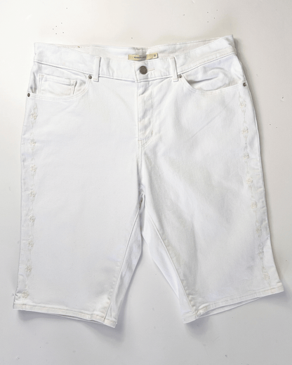 White Levis Denim Bermuda Shorts - UK 12