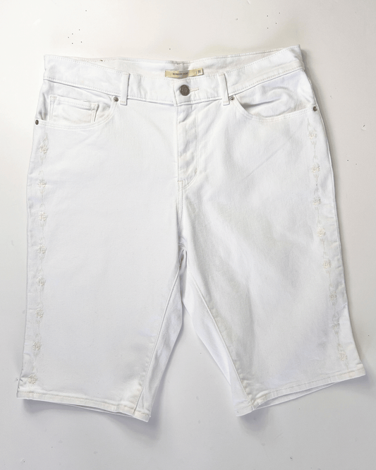 White Levis Denim Bermuda Shorts - UK 12