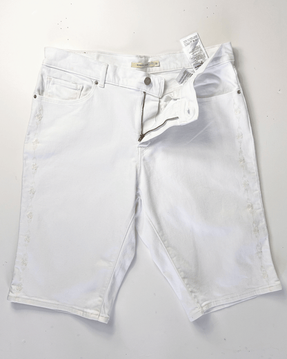 White Levis Denim Bermuda Shorts - UK 12