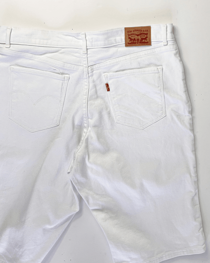White Levis Denim Bermuda Shorts - UK 12
