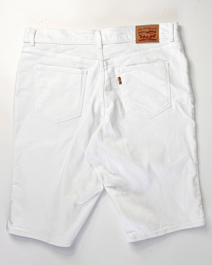White Levis Denim Bermuda Shorts - UK 12