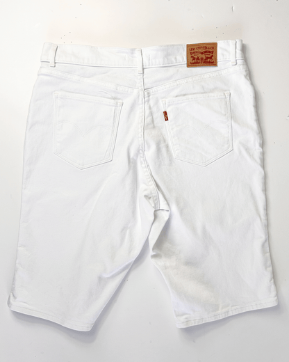 White Levis Denim Bermuda Shorts - UK 12