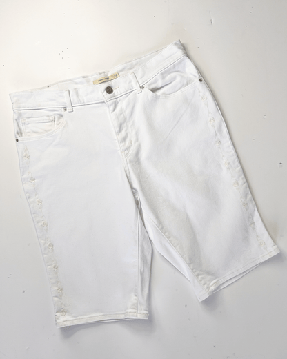 White Levis Denim Bermuda Shorts - UK 12