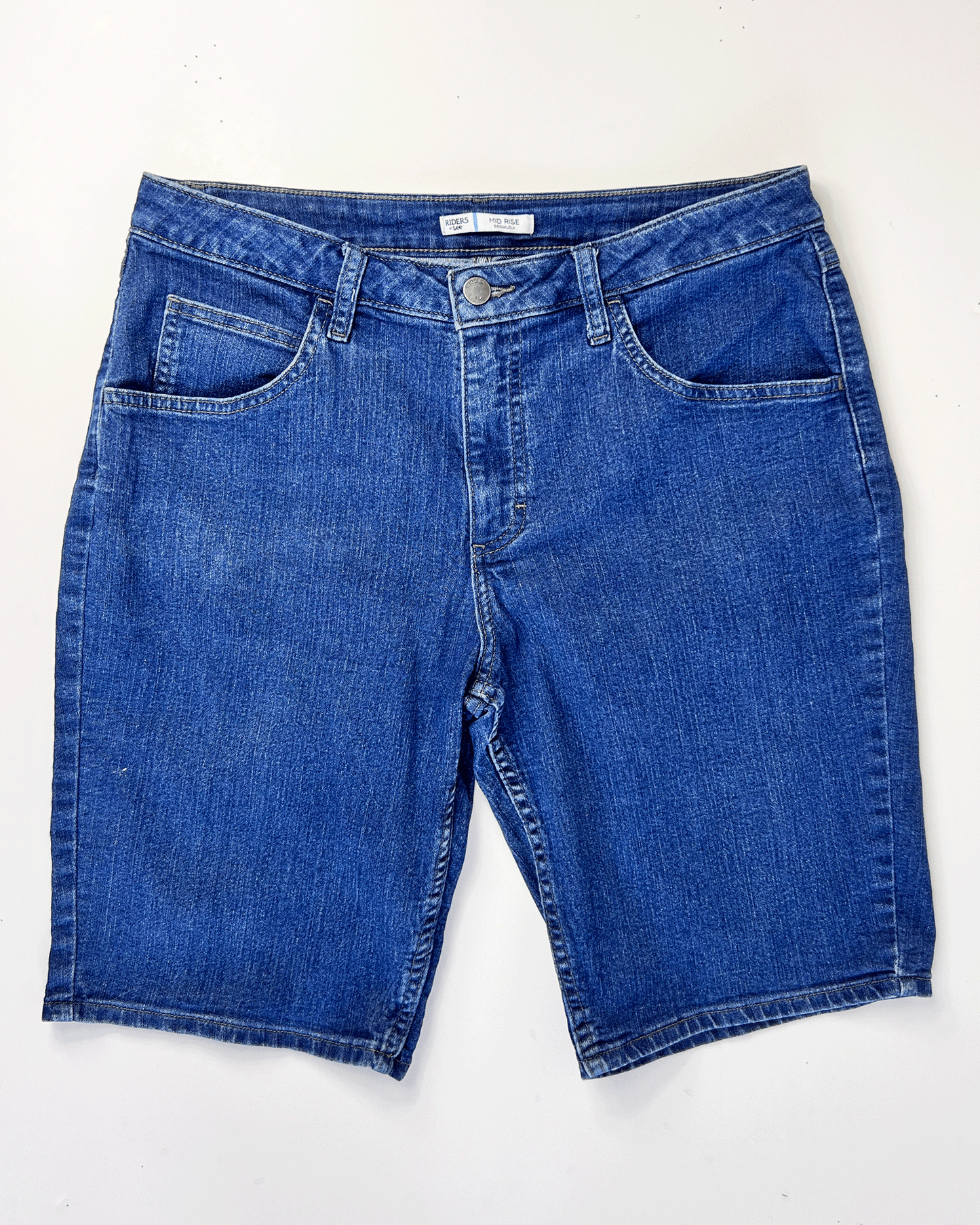 Mid Blue Lee Riders Denim Bermuda Shorts - UK 12