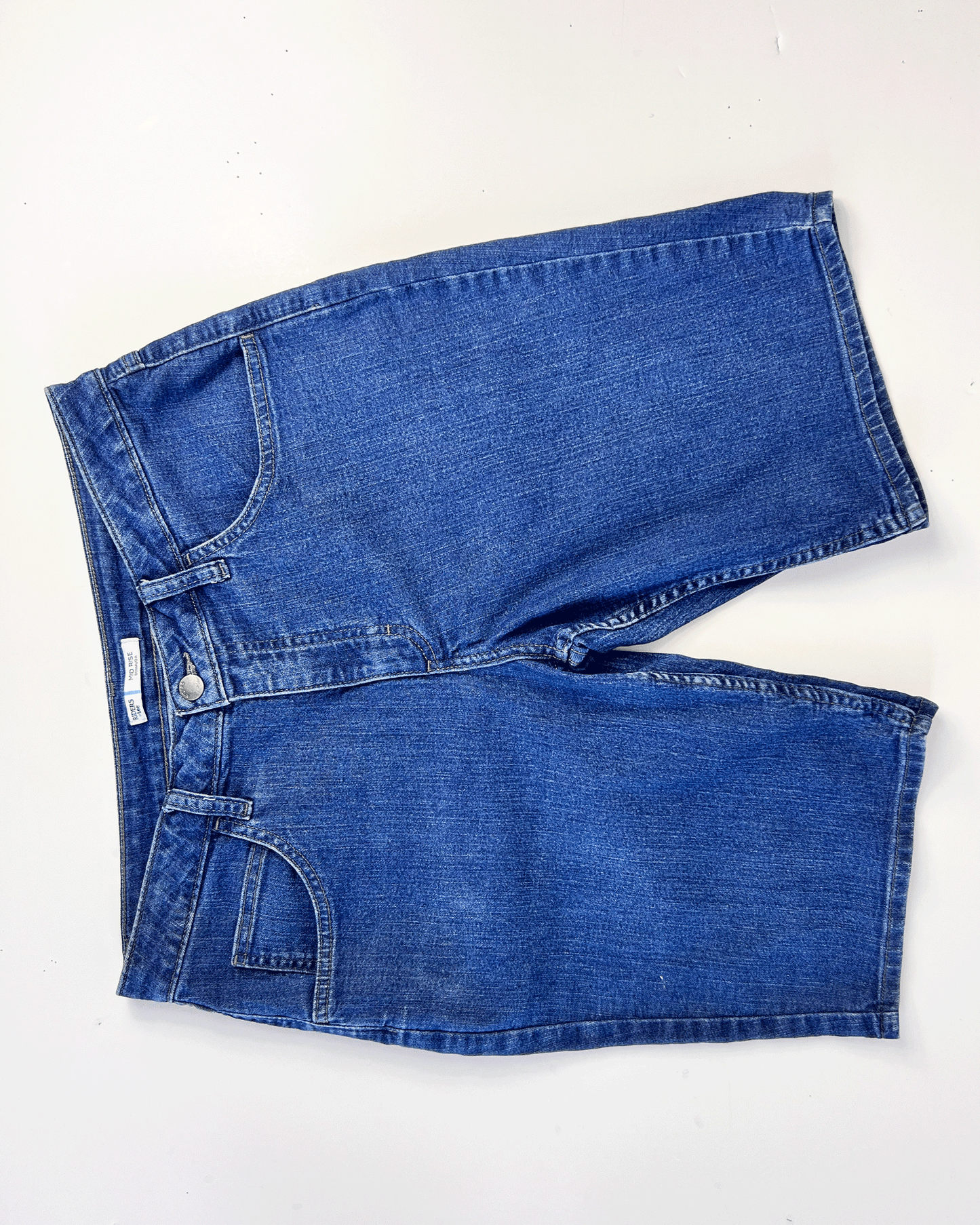 Mid Blue Lee Riders Denim Bermuda Shorts - UK 12