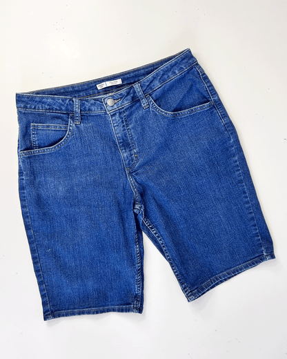 Mid Blue Lee Riders Denim Bermuda Shorts - UK 12