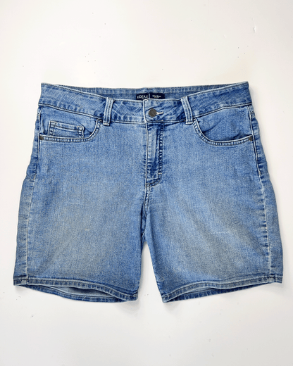 Lee Riders Light Blue 1990s Denim Midi Shorts - UK 14