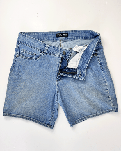 Lee Riders Light Blue 1990s Denim Midi Shorts - UK 14