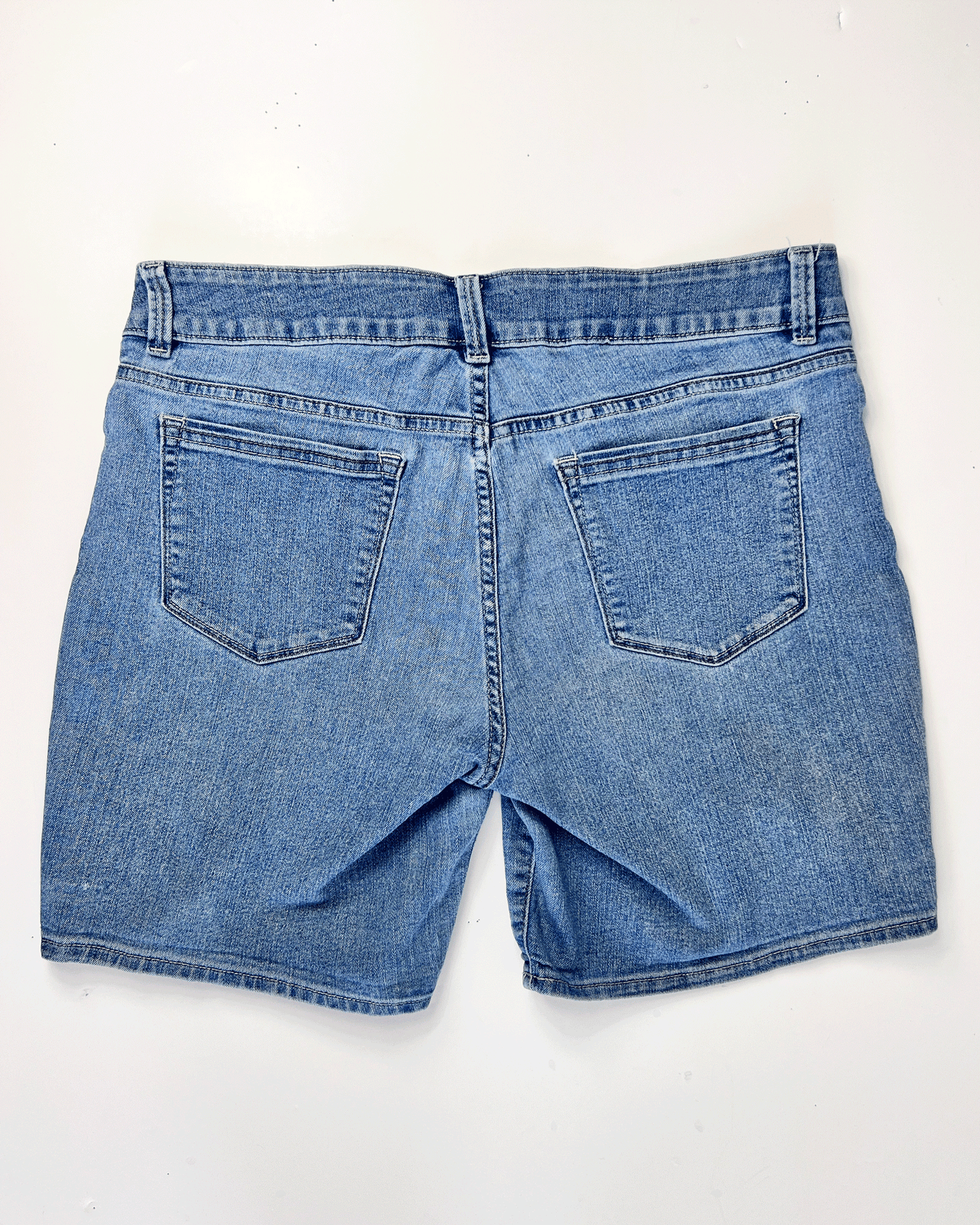 Lee Riders Light Blue 1990s Denim Midi Shorts - UK 14