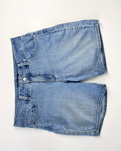 Lee Riders Light Blue 1990s Denim Midi Shorts - UK 14