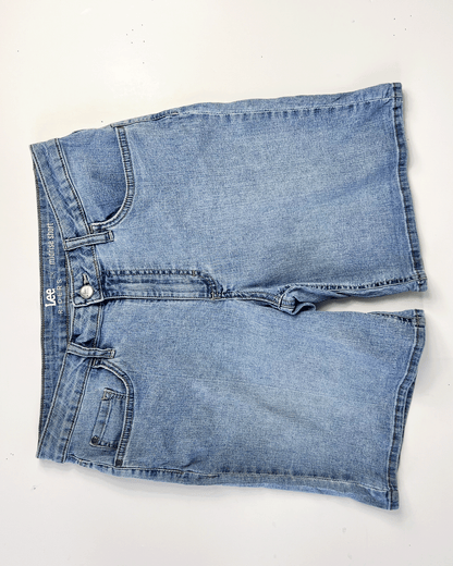 Lee Riders Light Blue Denim Midi Shorts - UK 12