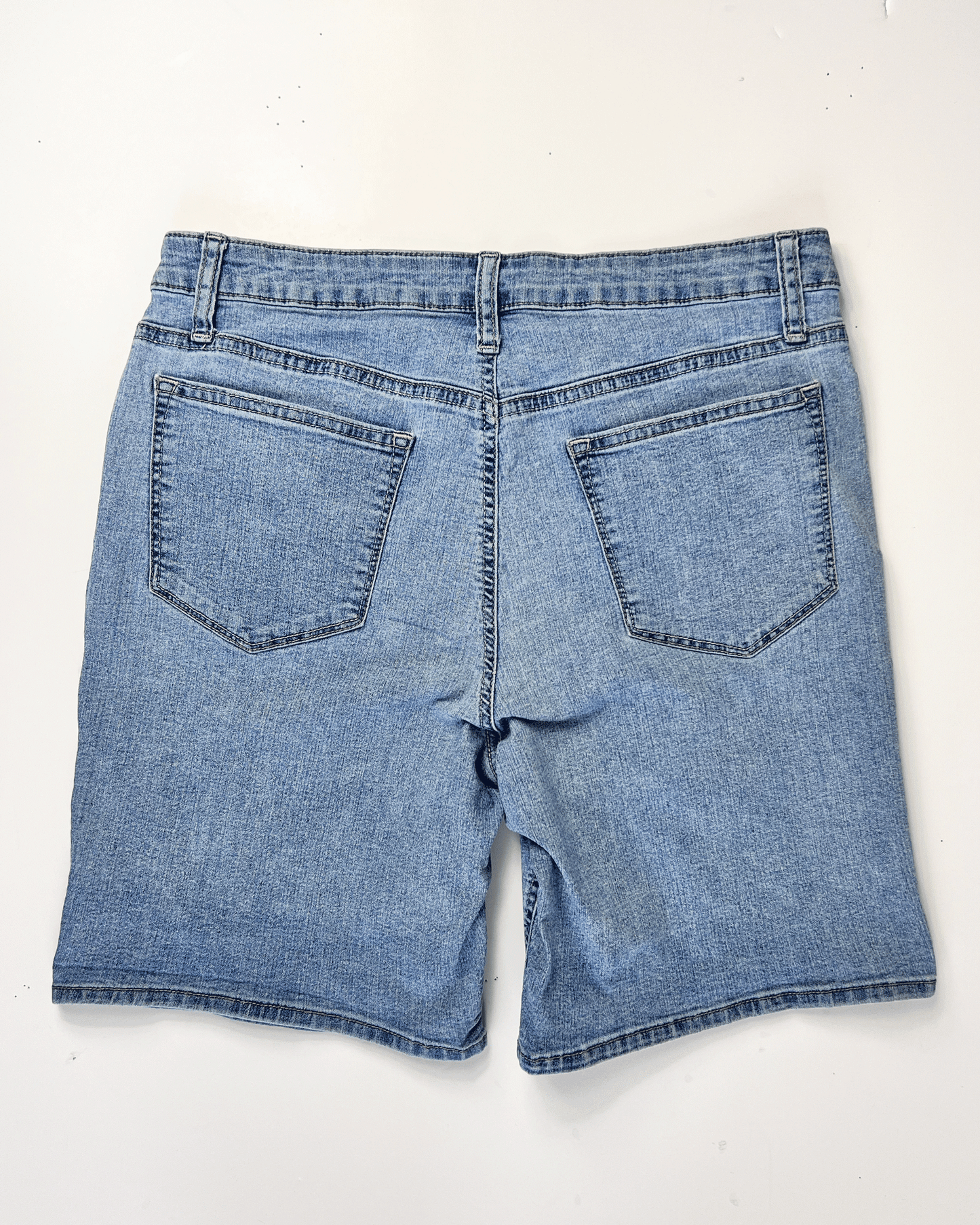 Lee Riders Light Blue Denim Midi Shorts - UK 12