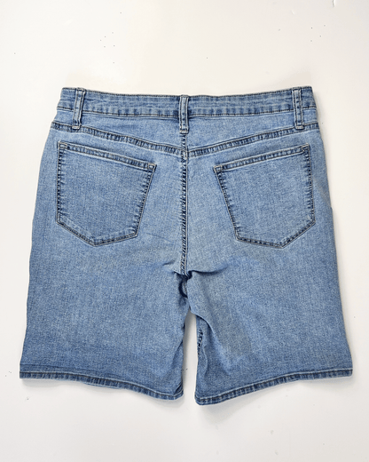 Lee Riders Light Blue Denim Midi Shorts - UK 12