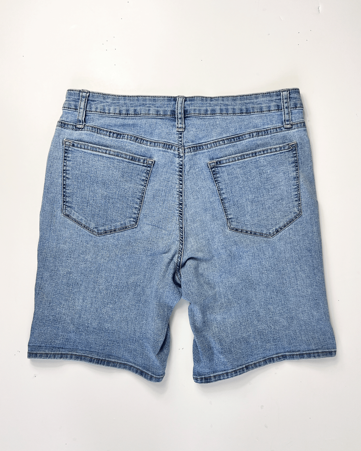Lee Riders Light Blue Denim Midi Shorts - UK 12