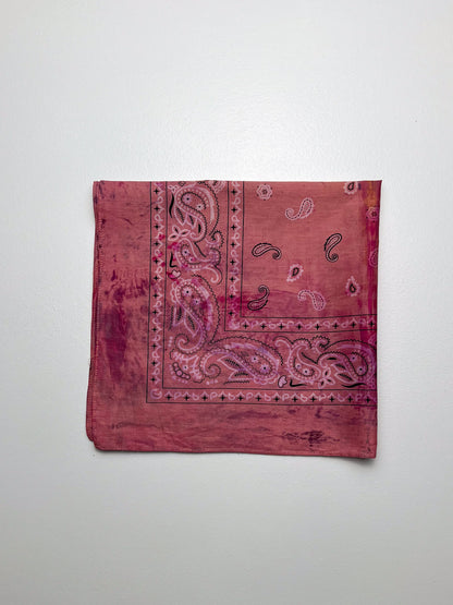Paisley Print Smoke Tye-Dye Print Pink Bandana