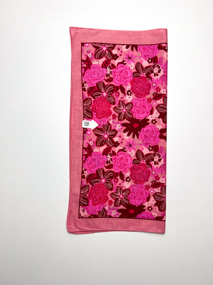 Pink Mixed Floral Print Bandana - Vintage Second