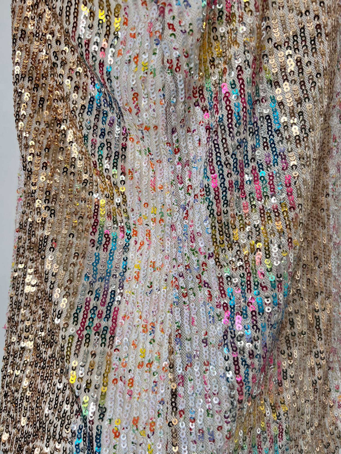 Metallic Rainbow Sequin Strappy Top - Medium