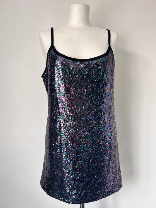 Torrid Purple Multicolour Sequin Strappy Vest Top - Large