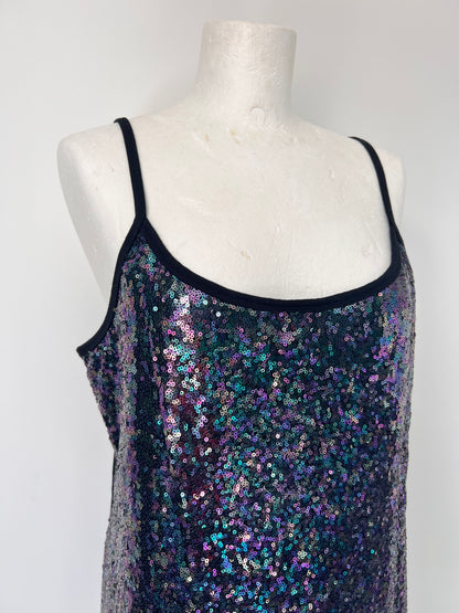 Torrid Purple Multicolour Sequin Strappy Vest Top - Large