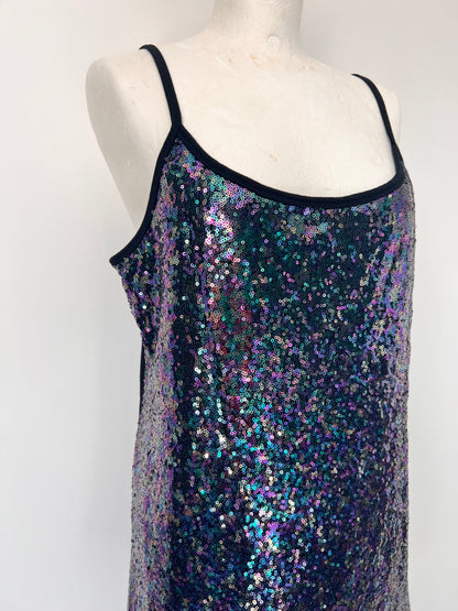 Torrid Purple Multicolour Sequin Strappy Vest Top - Large