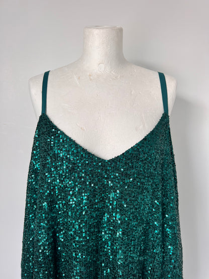 Emerald Green Sequin Strappy Top - XXXL UK30