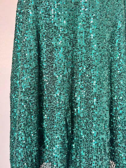 Emerald Green Sequin Strappy Top - XXXL UK30