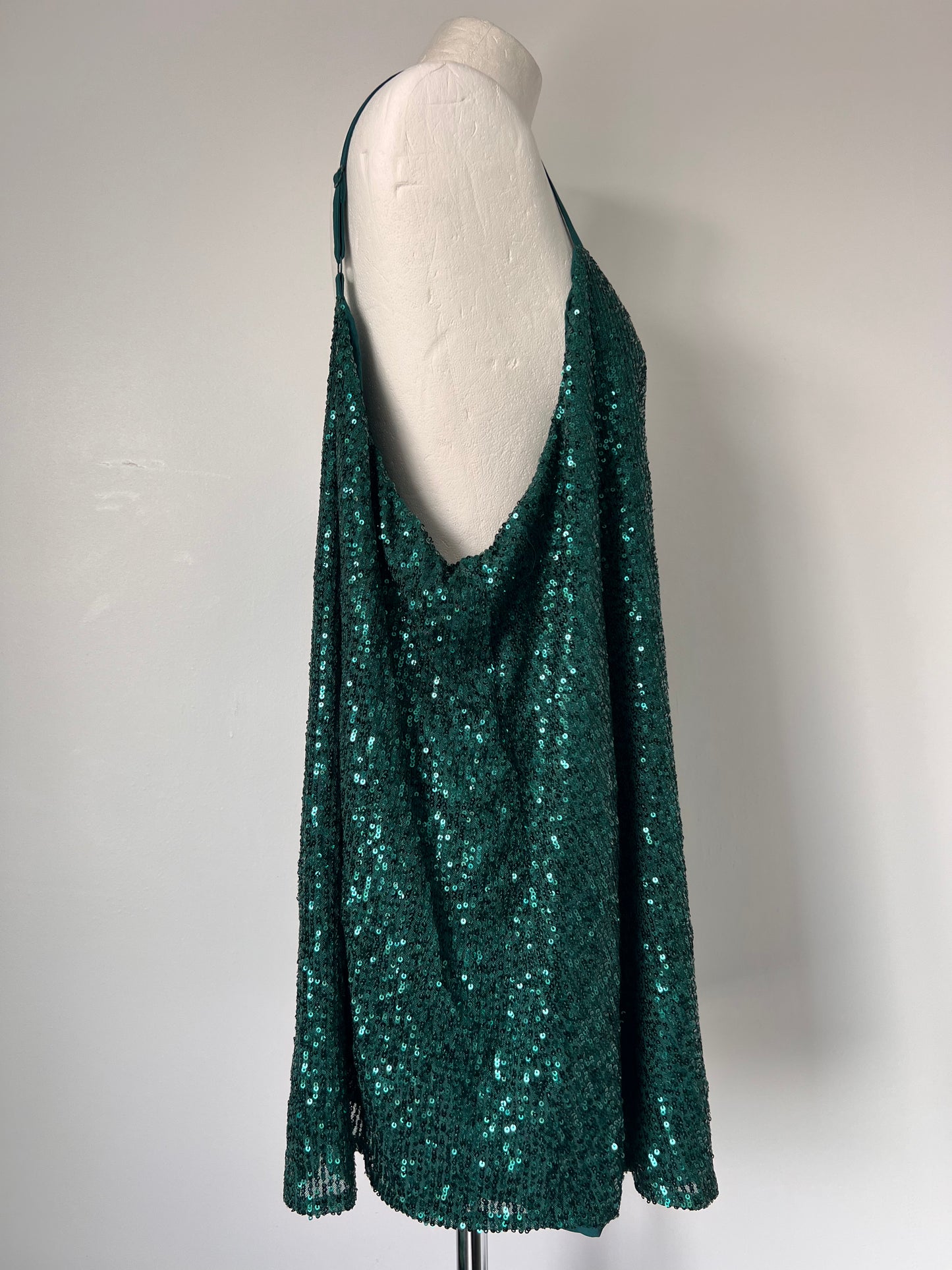 Emerald Green Sequin Strappy Top - XXXL UK30
