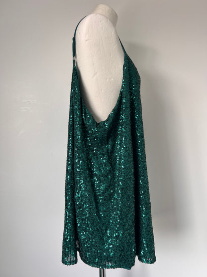 Emerald Green Sequin Strappy Top - XXXL UK30