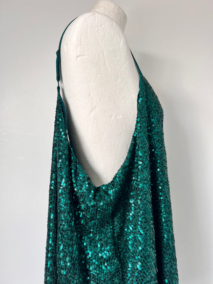 Emerald Green Sequin Strappy Top - XXXL UK30