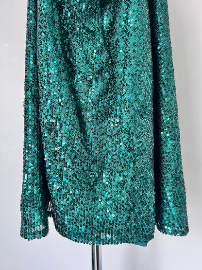 Emerald Green Sequin Strappy Top - XXXL UK30