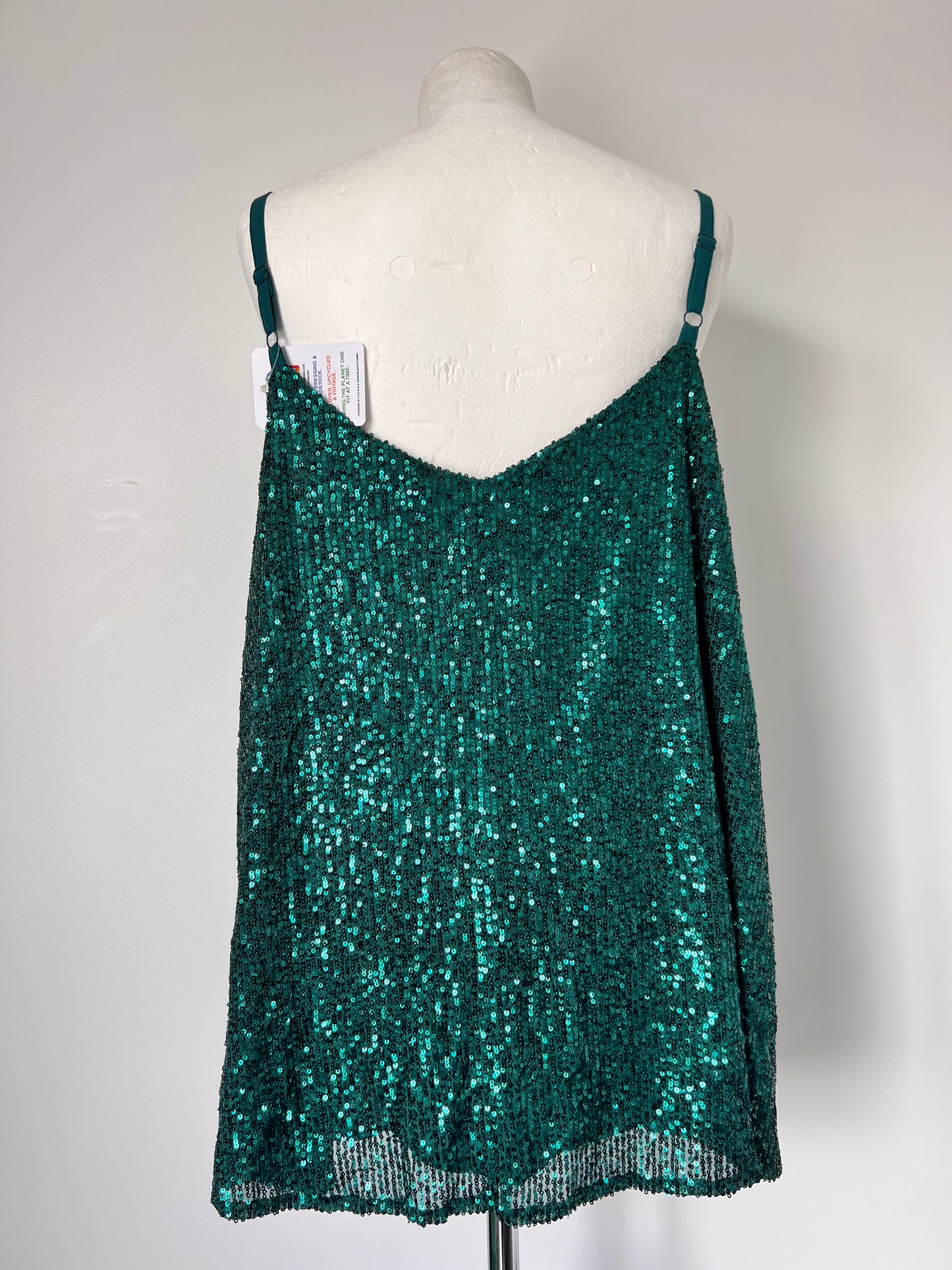 Emerald Green Sequin Strappy Top - XXXL UK30