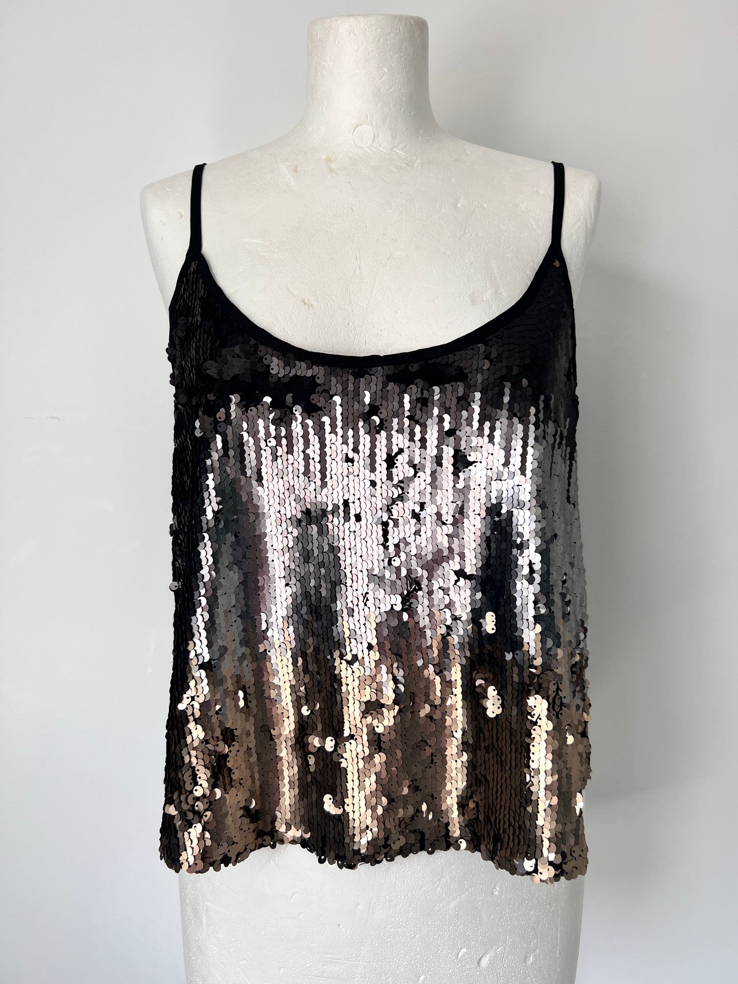 Ombre Sequin Strappy Top - UK14