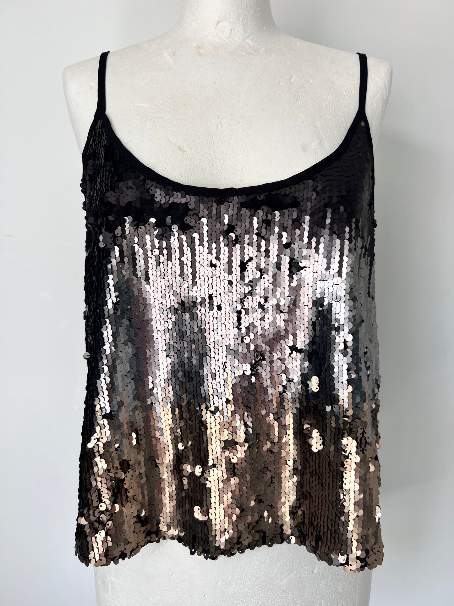 Ombre Sequin Strappy Top - UK14