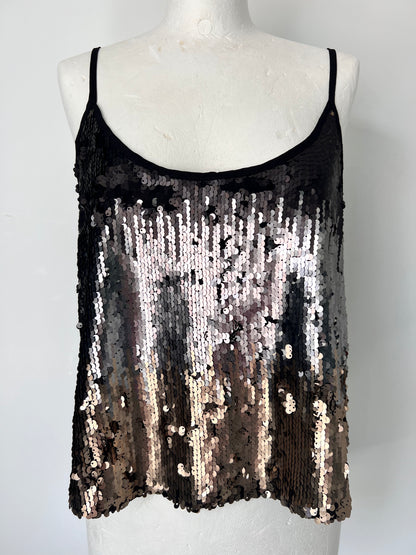 Ombre Sequin Strappy Top - UK14