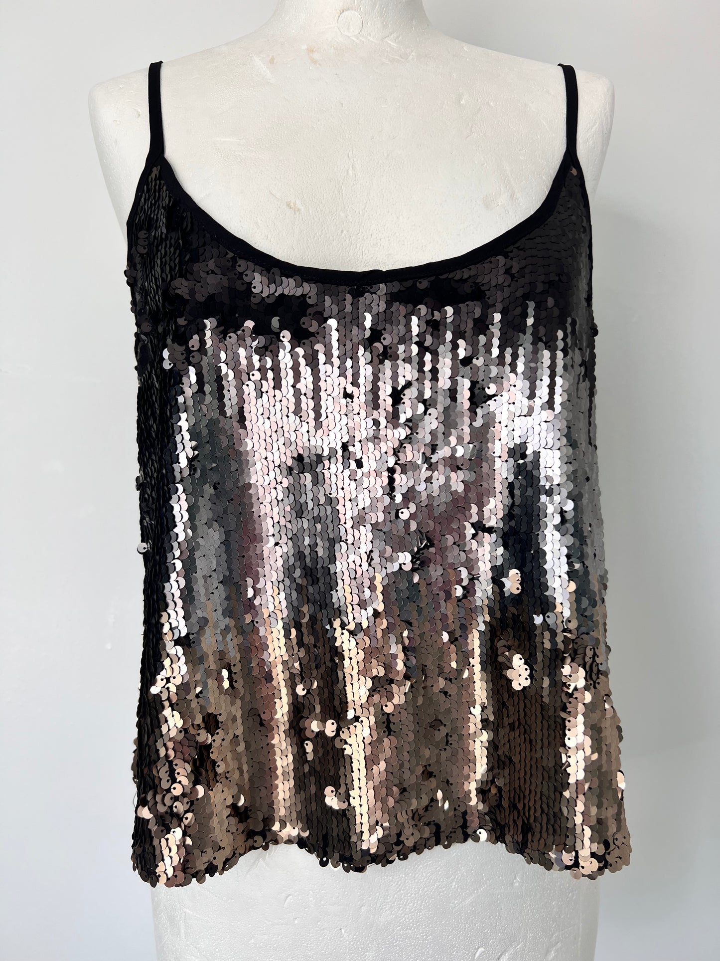 Ombre Sequin Strappy Top - UK14
