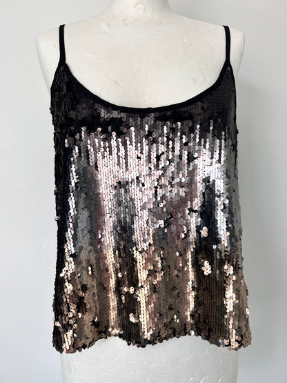 Ombre Sequin Strappy Top - UK14