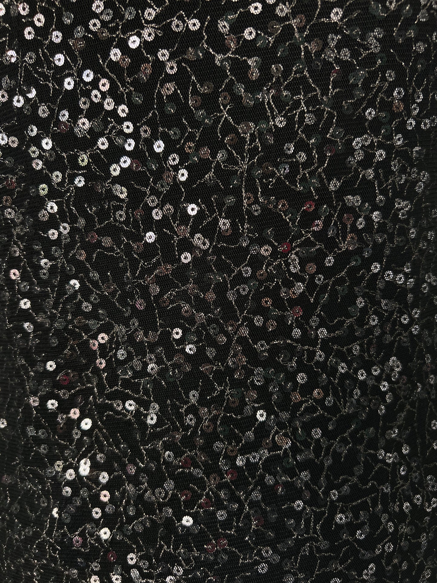 The Limited Black Sequin Mesh Strappy Top - Small