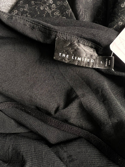 The Limited Black Sequin Mesh Strappy Top - Small
