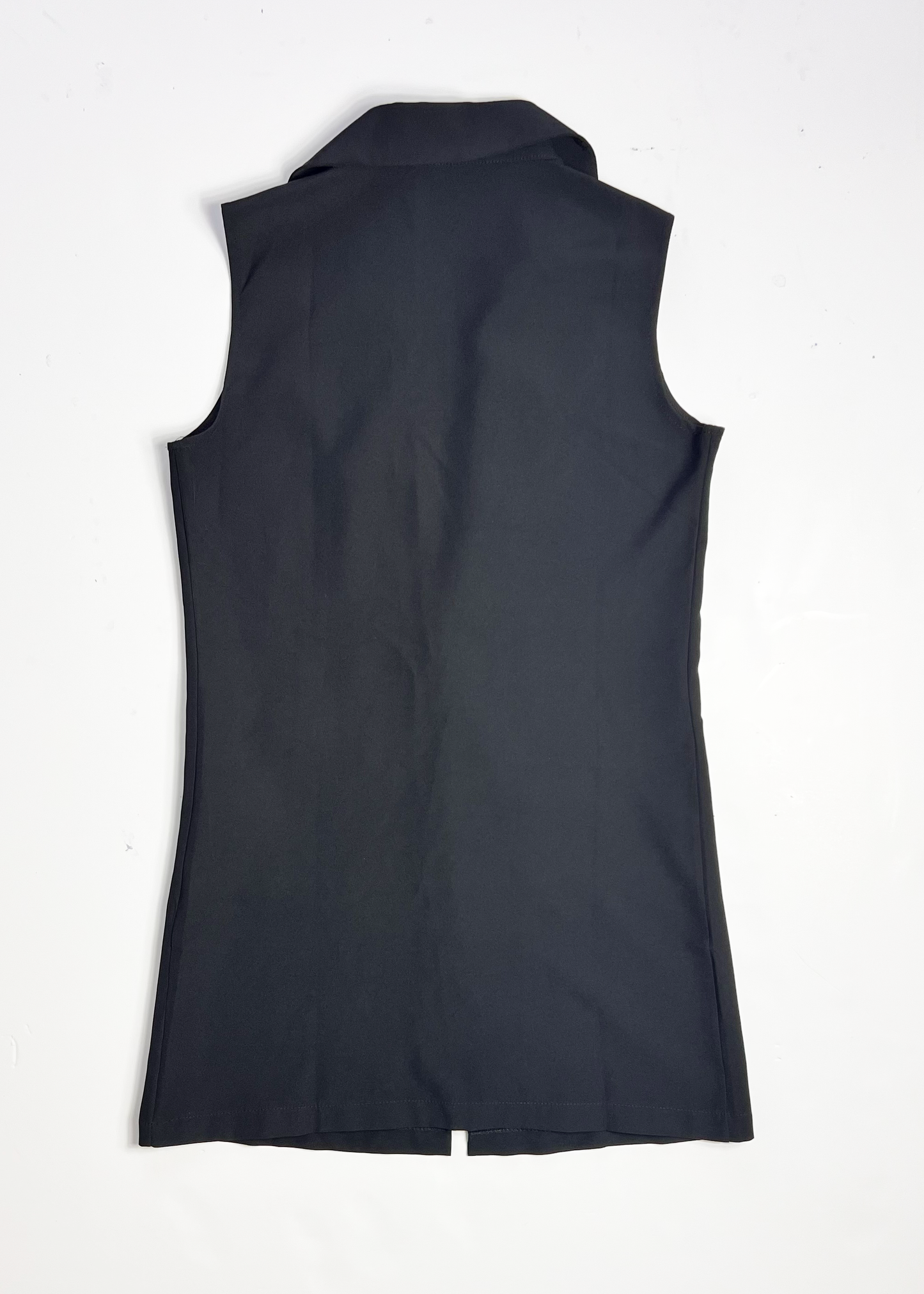 Black Longline Waistcoat - Medium