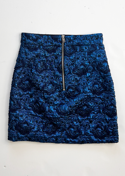 Electric Blue A Line Skirt - UK6