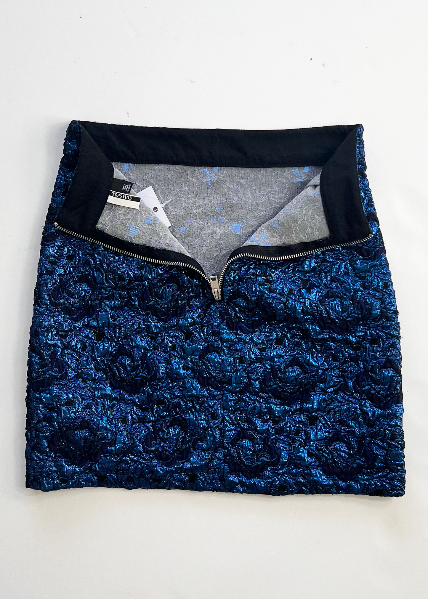 Electric Blue A Line Skirt - UK6