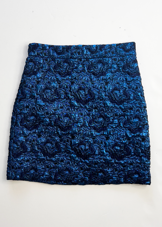 Electric Blue A Line Skirt - UK6