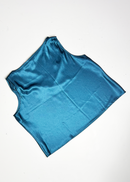 Teal Cowl Neck Tank Top - XXL